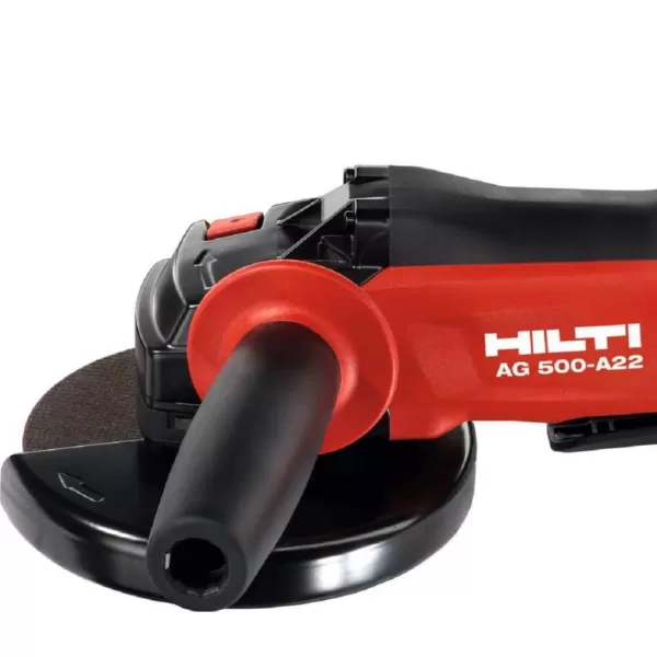 Hilti AG 500 22-Volt Cordless Brushless 5 in. Angle Grinder Kit with (2) 4.0 Lithium-Ion batteries, charger and bag