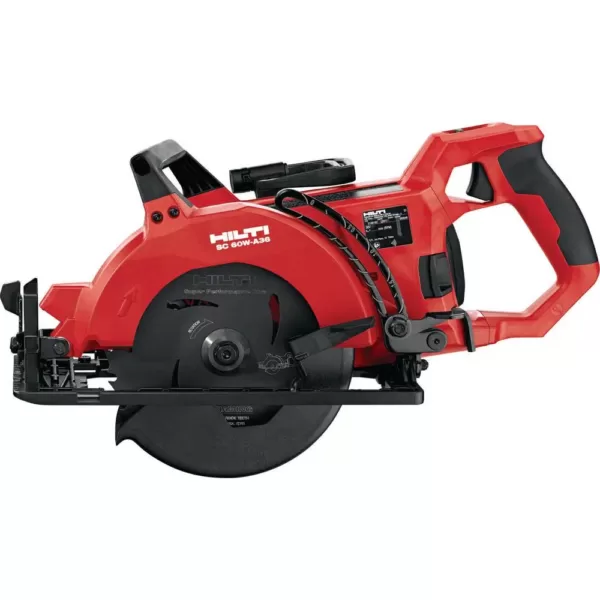 Hilti SC 60W-A 7-1/4 in. 36-Volt Cordless Brushless Worm Drive Circular Saw Kit with Li-Ion Battery Pack, SPX Blades and More