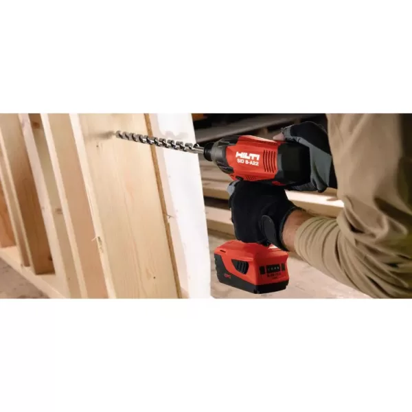 Hilti 22-Volt SID 8 Lithium-Ion Cordless 7/16 in. Hex Impact Driver Kit with Two 4.0 Ah Batteries, Charger and Strap