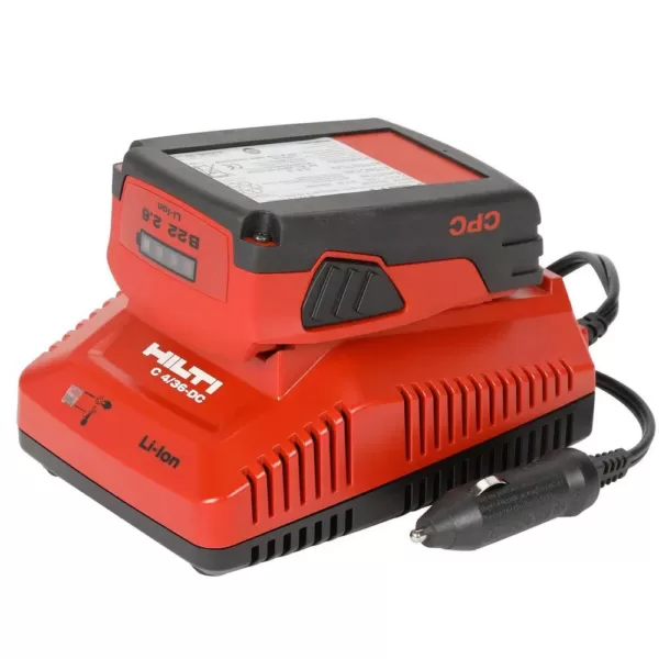 Hilti 22-Volt Lithium-Ion 1/4 in. Hex Cordless Brushless SID 4 Compact Impact Driver with 3 gear speed and DC Car Charger