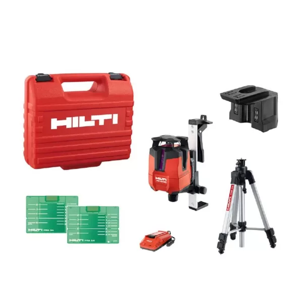 Hilti PM 40-MG 130 ft. Multi-Line Green Laser Level Kit (8-Piece)