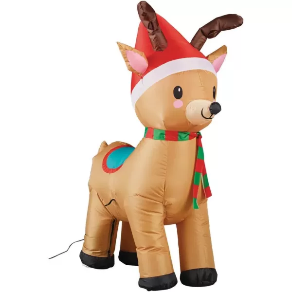 Home Accents Holiday 3.5 ft. Pre-Lit Airblown Inflatable Reindeer