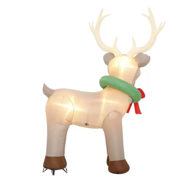 Home Accents Holiday 11 ft. Pre-Lit Giant Airblown Inflatable Fuzzy Reindeer