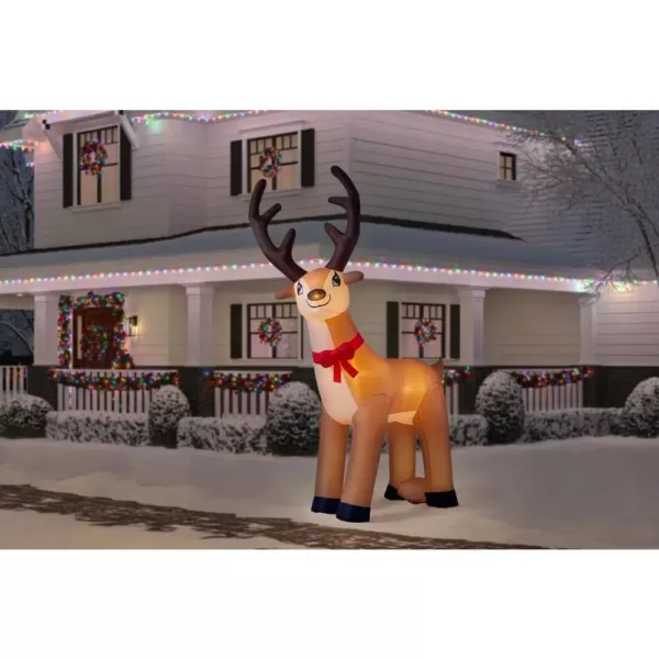 Home Accents Holiday 11 ft. Giant Inflatable Reindeer with LED Lights