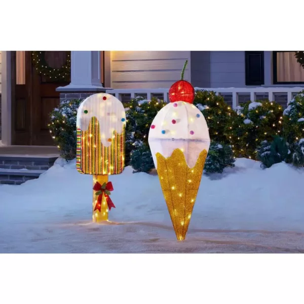 Home Accents Holiday 42 in Warm White 40-Light LED Ice Cream