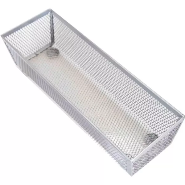 Home Basics Mesh Steel Silver Drawer Organizer