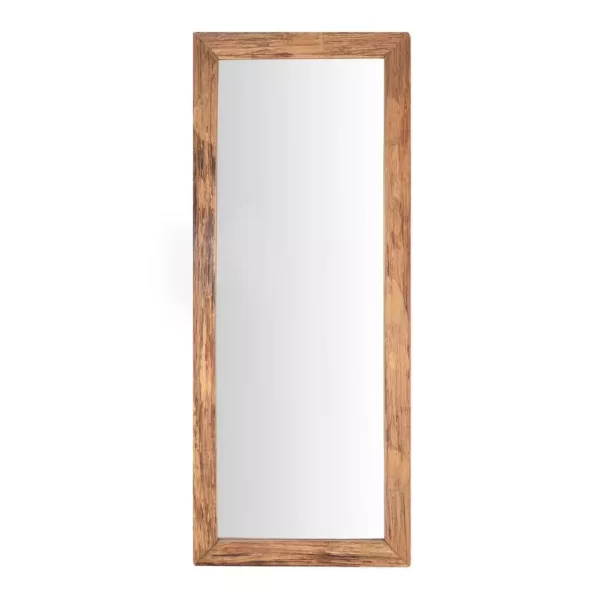 Home Decorators Collection Oversized Brown Wood Frame Classic Floor Mirror (76 in. H x 31 in. W)