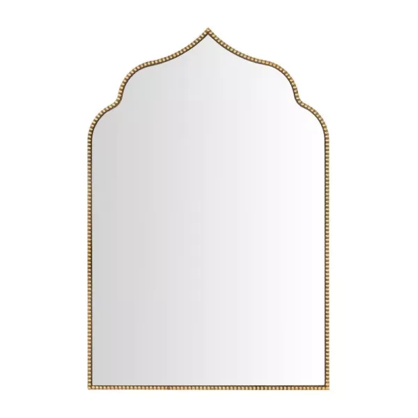 Home Decorators Collection Medium Ornate Arched Gold Antiqued Classic Accent Mirror (35 in. H x 24 in. W)