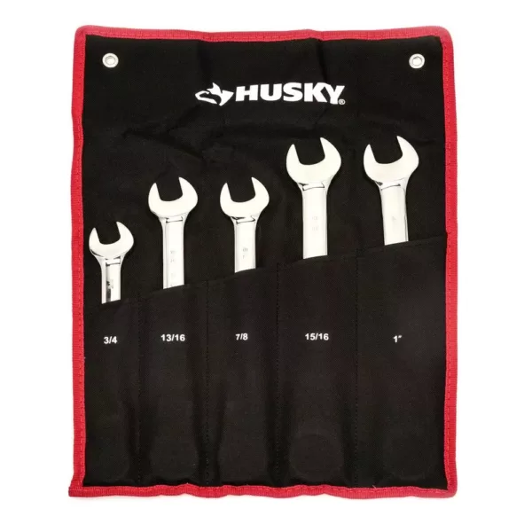 Husky Large SAE Flex Head Ratcheting Wrench Set (5-Piece)