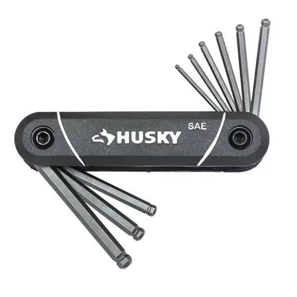 Husky SAE/MM Folding Ball-End Hex Key Set (17-Piece)