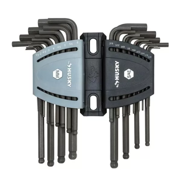 Husky SAE/Metric Ball End Hex Key Set (26-Piece)