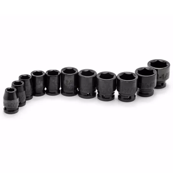 Husky 1/2 in. Drive Standard SAE Impact Socket Set (11-Piece)