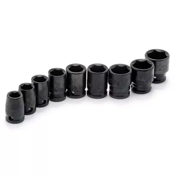 Husky 3/8 in. Drive Standard Metric Impact Socket Set (9-Piece)