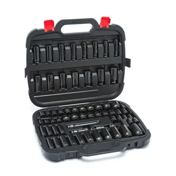 Husky 1/2 in. Drive SAE/Metric Impact Socket Set (64-Piece)