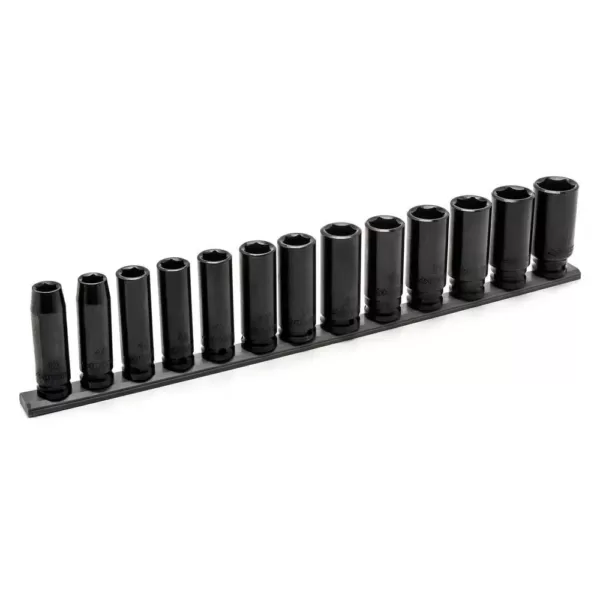 Husky 1/2 in. Drive Metric Deep Impact Socket Set (13-Piece)