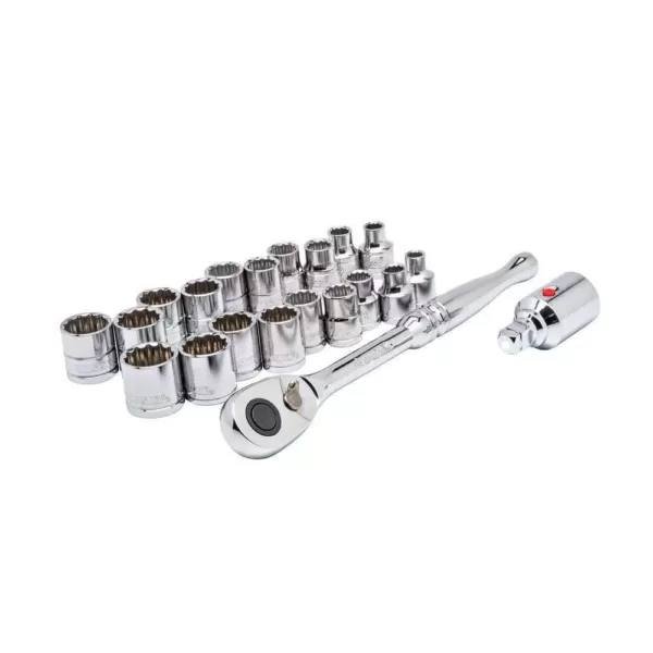 Husky 3/8 in. Drive Lighted Ratchet and Socket (21-Piece)