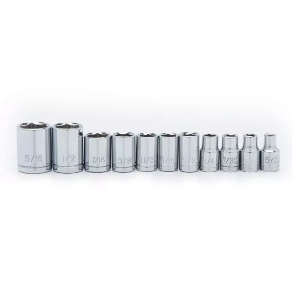 Husky 1/4 in. and 3/8 in. Stubby Ratchet and Socket Set (46-Piece)