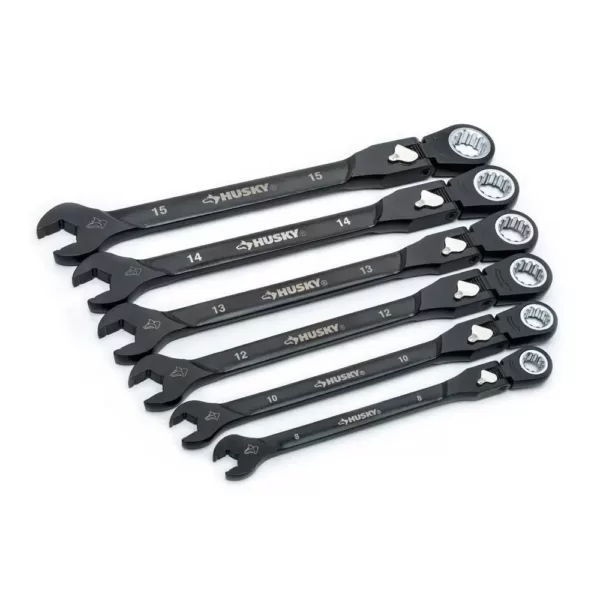 Husky 100-Position Flex-Head Ratcheting Wrench Set Metric (6-Piece)