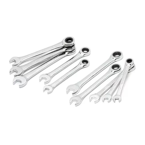 Husky Ratcheting Combination Wrench Set, SAE/MM (10-Piece)