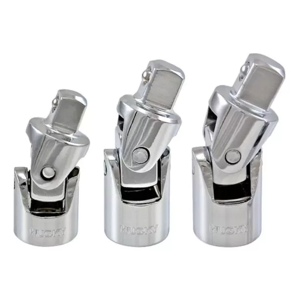 Husky 1/4, 3/8 and 1/2 in. Universal Joint Set (3-Piece)