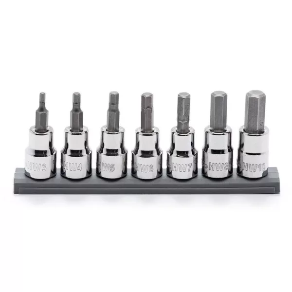 Husky 3/8 in. Drive Metric Hex Bit Socket Set (7-Piece)