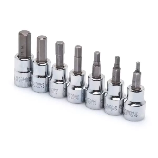 Husky 3/8 in. Drive Metric Hex Bit Socket Set (7-Piece)