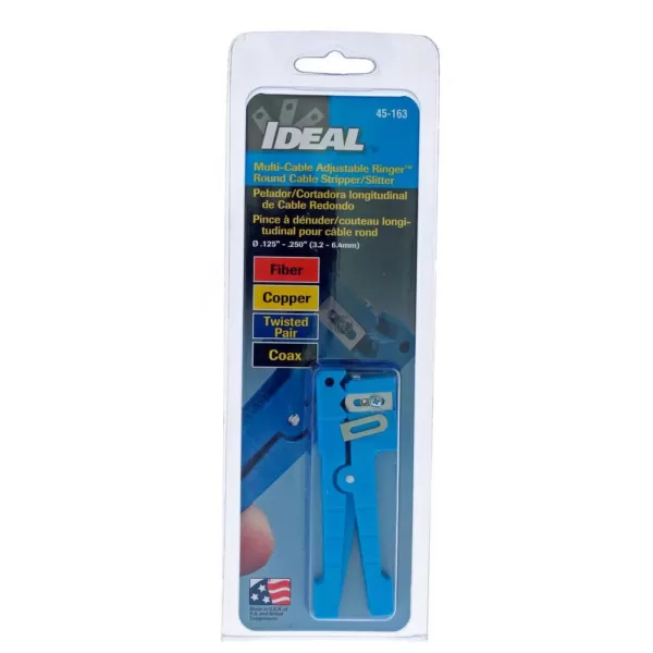 Ideal 1/8 in. to 7/32 in. Coax/Fiber Ringer Stripper, Blue