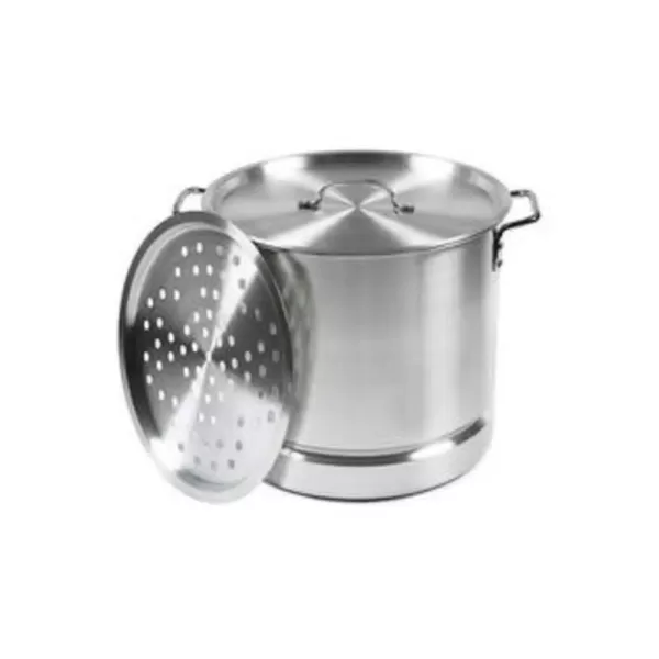 IMUSA Mexicana 32 qt. Aluminum Stovetop Steamer with Lid and Steam Tray