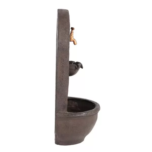 Sunnydaze Decor Messina Resin Iron Electric Outdoor Wall Fountain