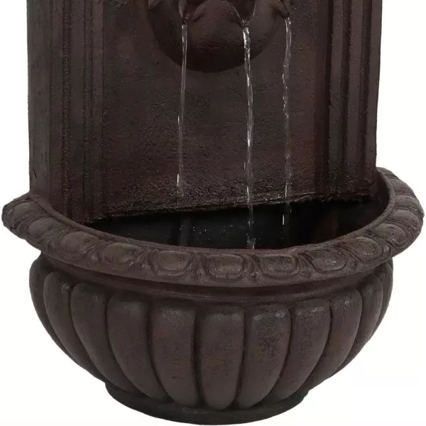 Sunnydaze Decor Florence Resin Iron Solar Outdoor Wall Fountain