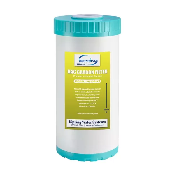 ISPRING 10 in. x 4.5 in. Premium GAC and KDF Carbon Filter Replacement Water Filter Cartridge for Undersink Filter System