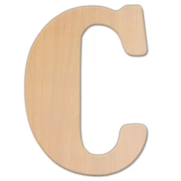 Jeff McWilliams Designs 15 in. Oversized Unfinished Wood Letter (C)