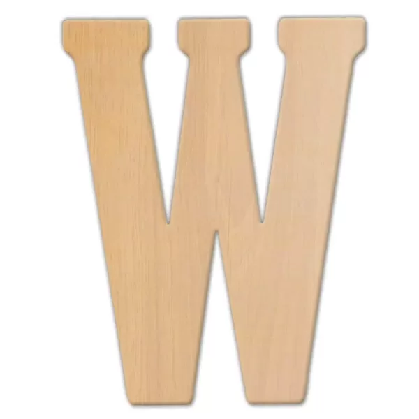 Jeff McWilliams Designs 15 in. Oversized Unfinished Wood Letter (W)