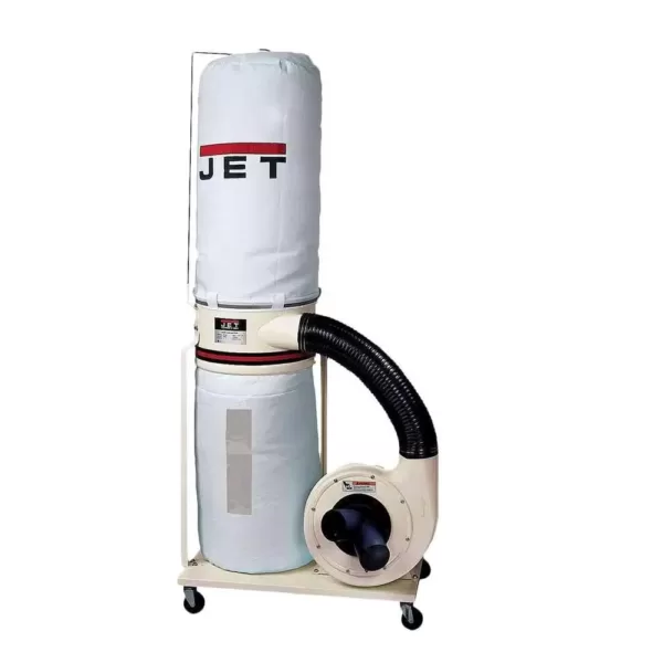 Jet 1.5 HP 1100 CFM 4 or 6 in. Dust Collector with Vortex Cone and 30-Micron Bag Filter Kit, 115/230-Volt, DC-1100VX-BK