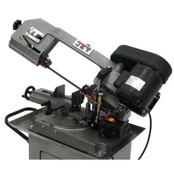 Jet 1/2 HP 5 in. x 6 in. Mitering Metalworking Horizontal Band Saw with Closed Stand, 3-Speed, 115/230-Volt, HBS-56S