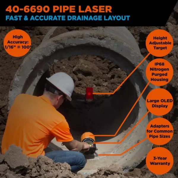 Johnson Electronic Self-Leveling Pipe Laser