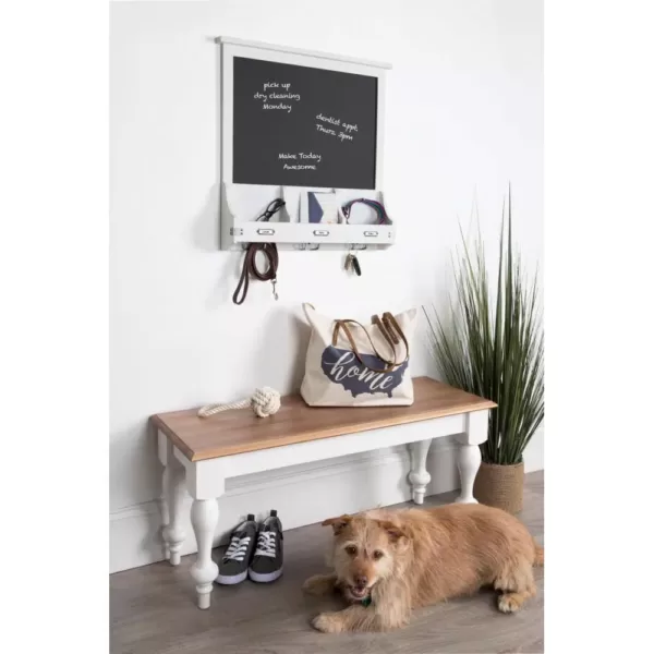 Kate and Laurel Stallard White Multi Function Chalkboard Memo Board