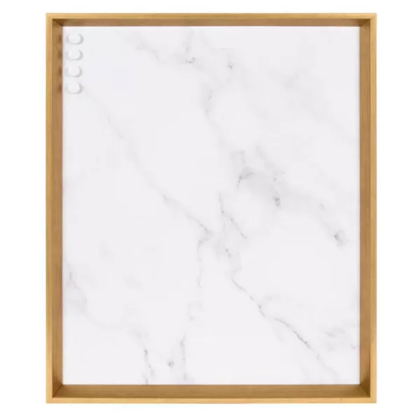 Kate and Laurel Calter Gold Marble Magnetic Memo Board