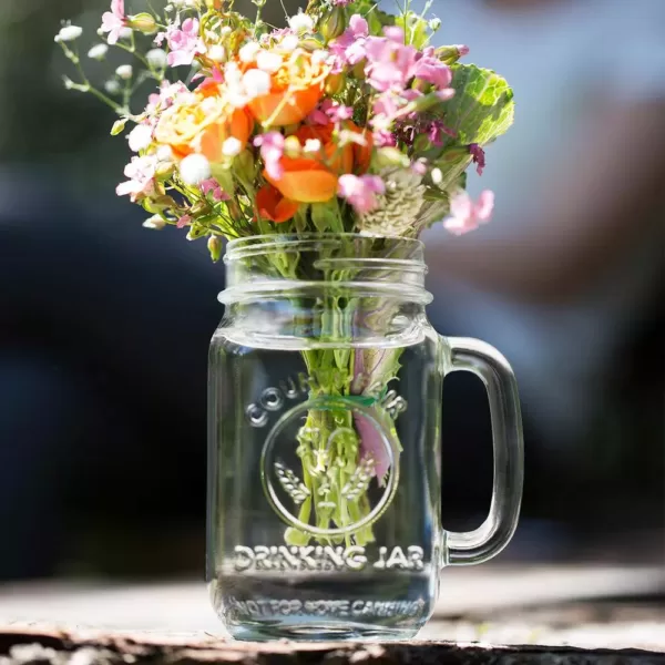 Libbey County Fair 12-Piece Clear Glass Drinking Jar Set