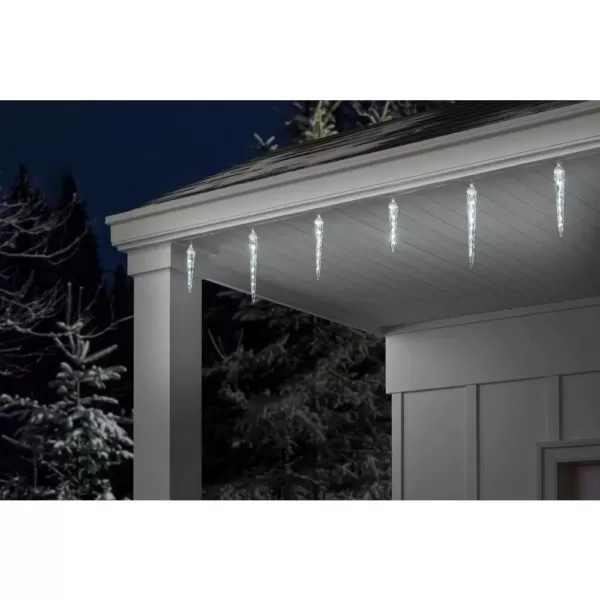 LightShow 48-Light White Shooting Star Icicle LED String Light (8-Count)