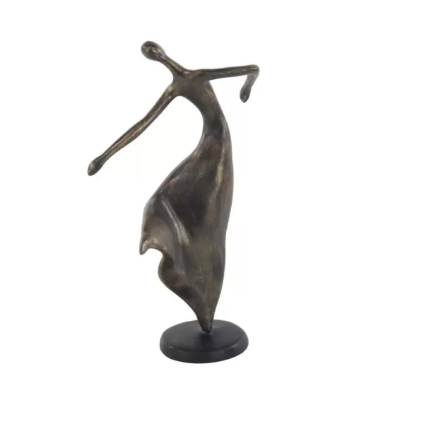 LITTON LANE 12 in. Female Dancer Polystone Sculpture