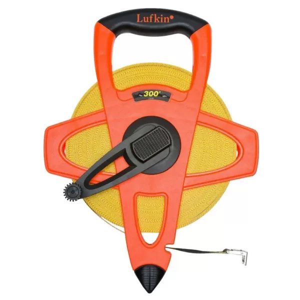 Lufkin 1/2 in. x 300 ft. Hi-Viz Orange Fiberglass Tape Measure