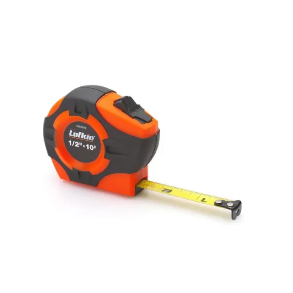 Lufkin P1000 Series 3/4 in. x 12-ft. Hi-Viz Orange Yellow Clad A2-Blade Power Return Tape Measure