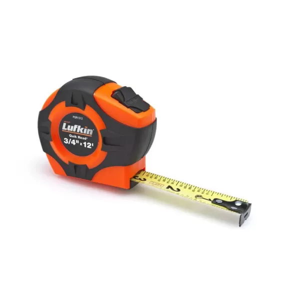 Lufkin 1 in. x 25-ft. Quikread Power Return Yellow Clad Tape Measure