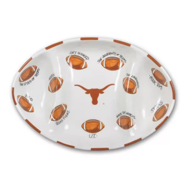 Magnolia Lane Texas Ceramic Football Tailgating Platter