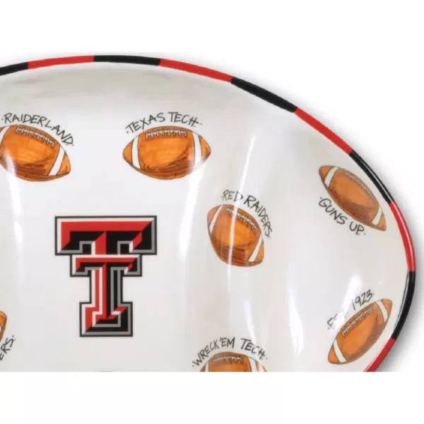 Magnolia Lane Texas Tech Ceramic Football Tailgating Platter