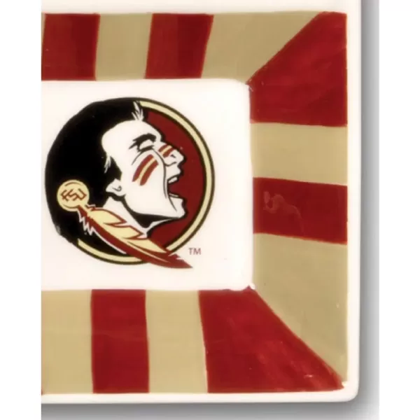 Magnolia Lane Florida State Ceramic 4 Section Tailgating Serving Platter