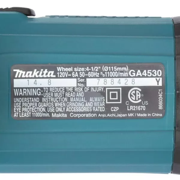 Makita 6 Amp 4-1/2 in. Angle Grinder