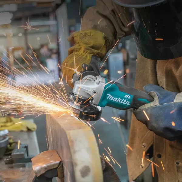 Makita 18V LXT Brushless 4-1/2 in./5 in. Paddle Switch Cut-Off/Angle Grinder with Bonus 18V LXT Battery Pack 5.0Ah