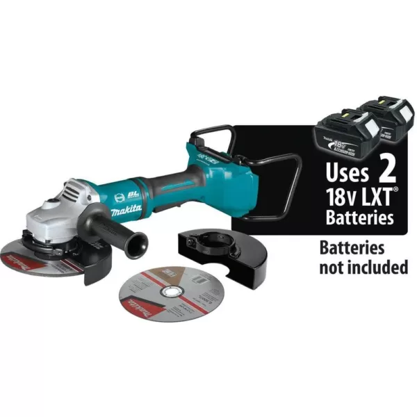 Makita 18-Volt X2 LXT Lithium-Ion 36V Brushless Cordless 7 in. Paddle Switch Cut-Off/Angle Grinder w/ Electric Brake Tool Only